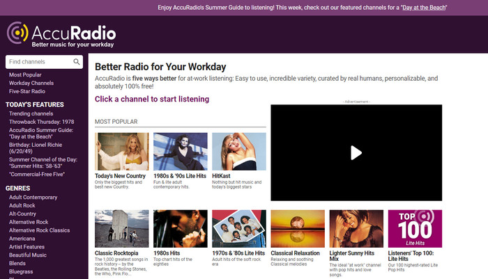 FREE MP3 Music site unblocked for school AccuRadio