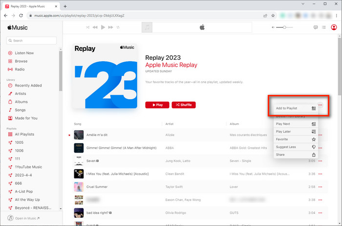 add apple replay to library