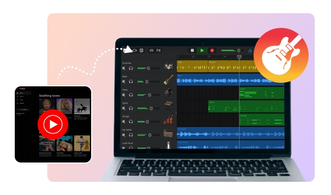 add youtube music to garageband