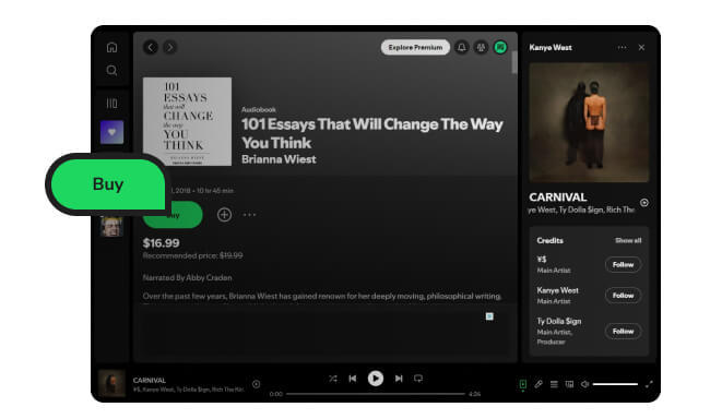 Buy Audiobooks on Spotify