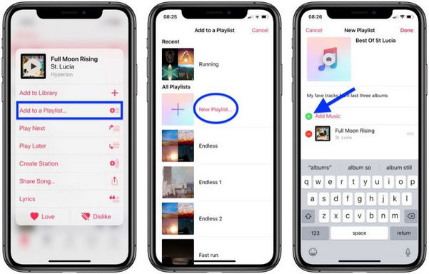 create an Apple Music playlist on a phone