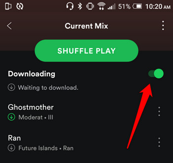 download spotify playlist on phone