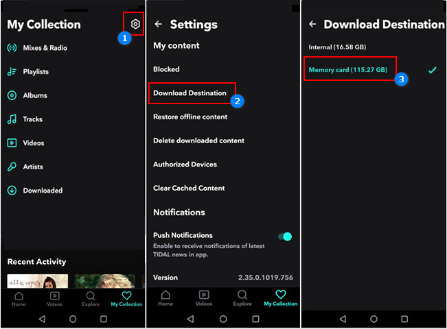 download tidal music to sd card on android