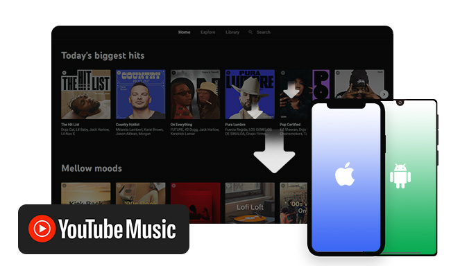 Download YouTube Music to Android/iOS Mobile Phone