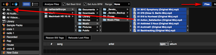 add files to Serato