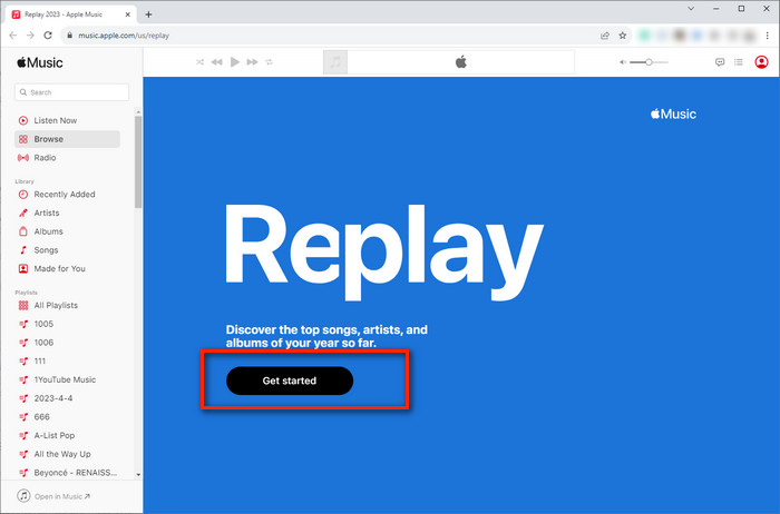 find apple replay on online browser