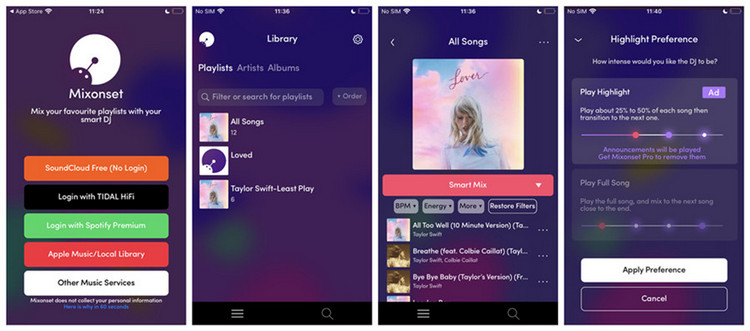 Mixonset dj app for apple music