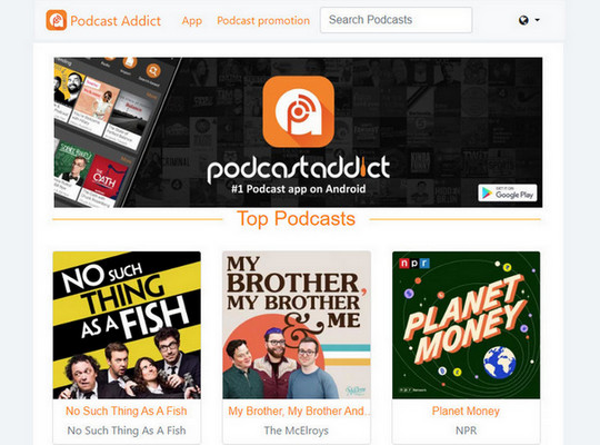 Podcast Addict free podcast downloader