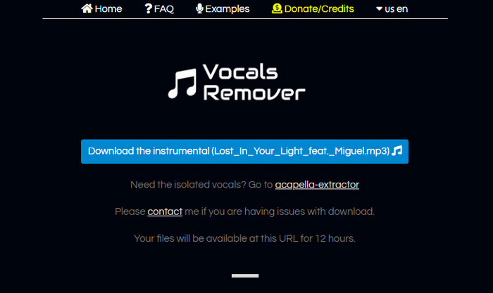 Remove-vocals online free remove voice from song