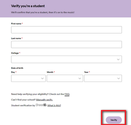 verify spotify student