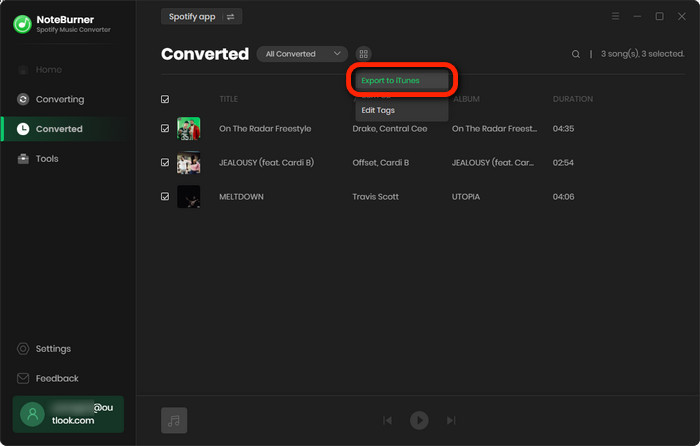 export spotify music to itunes