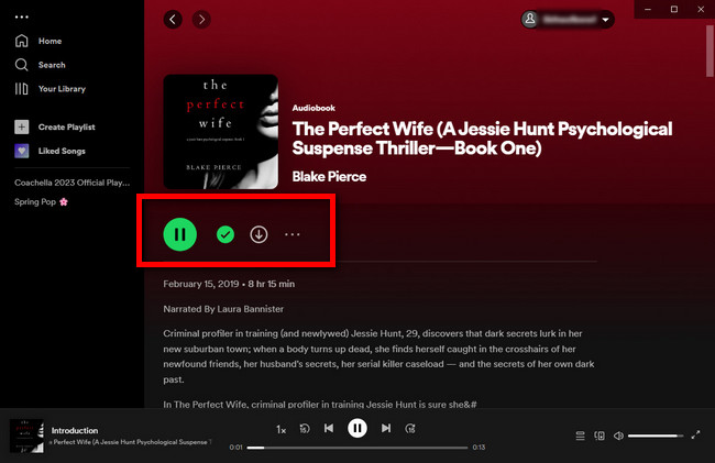 play audiobook on spotify