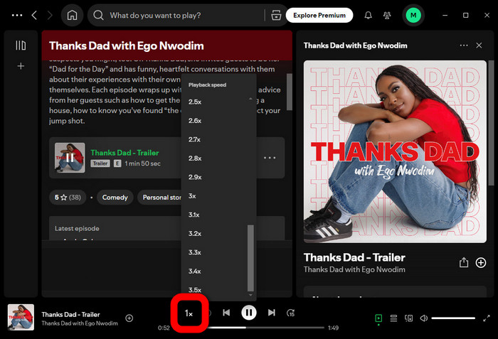 change spotify playback speed on desktop