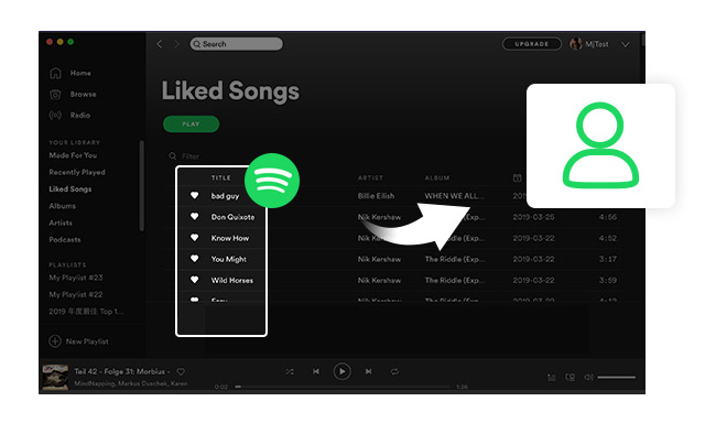 transfer spotify to new account