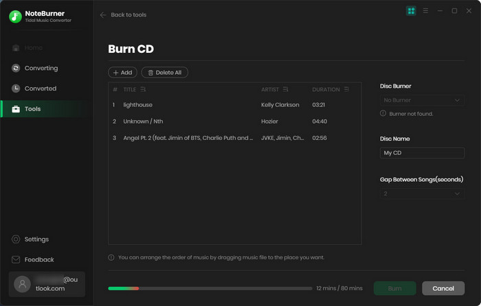 Burn Music to CD